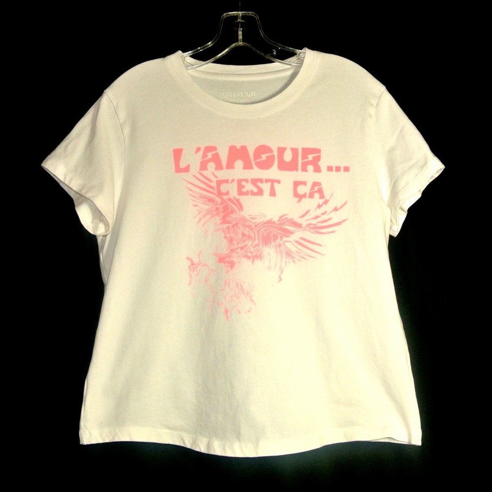 Zadig & Voltaire Azedi Amour T-shirt, Skinny T, Large